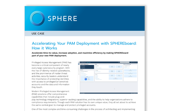 Accelerating Your PAM Deployment with SPHEREboard: How it Works